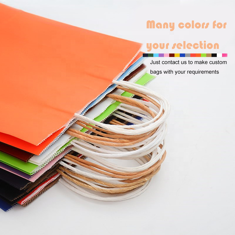 promotional gifts Kraft Custom shopping paper bags with your own logo