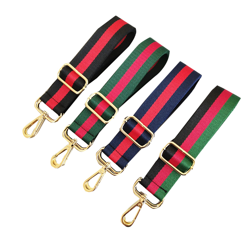 Custom Cotton Fabric Colorful Adjustable Woven Handbag Shoulder Bag Strap
