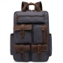 New style retro style leather canvas bag school wind canvas laptop backpack High Quality Multi-Pocket bag Low MOQ rucksack