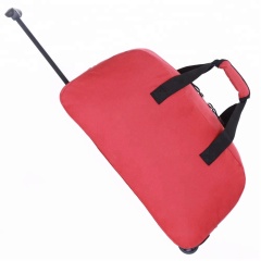 Customized Waterproof Trolley Rolling Bag Travel Carry-on Luggage Bag Polyester Duffel Bag With Wheels
