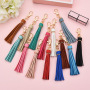 Fashion 15cm Popular Pu Leather Tassel Keychain Bag Pendant Luxury Keychain Accessories