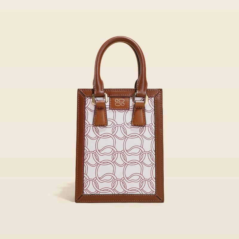 Custom High Quality Luxury Lady Woman Mini Purses And Handbags Genuine Leather Tote Bag