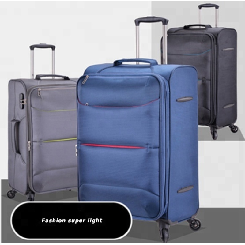 حقيبة سفر ترولي ناعمة مصنوعة من القماش المقاوم للماء عالية الجودة مع قفل TSA حقيبة سفر ترولي عصرية أنيقة من أكسفورد حقيبة سفر ثقيلة