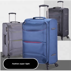 High quality waterproof fabric soft trolley luggage with TSA lock Modern fashion trolley travel luggage bag Oxford heavy luggage