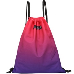 Polyester Gradient color drawstring bag Drawstring Sports Bag Popular Lightweight  Drawstring Backpack