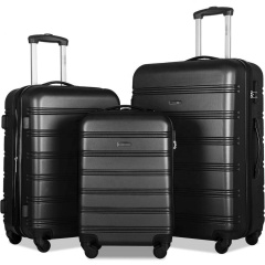 3 Piece Set Spinner ABS Luggage Expandable Travel Suitcase 20 24 28 inch 3 Piece Set Spinner ABS Luggage Expandable Travel Suitcase 20 24 28 inch