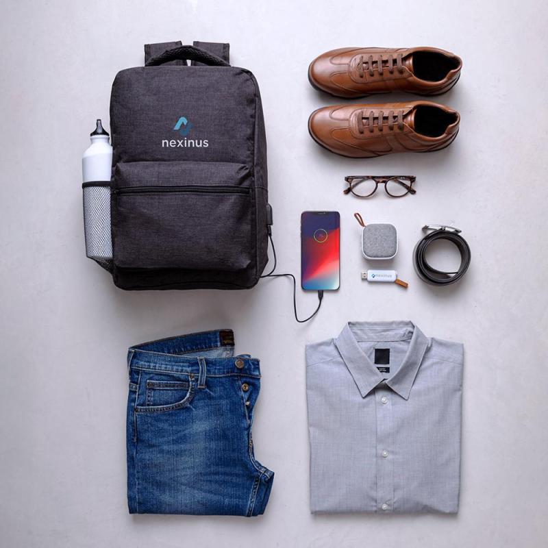 Promotion college school bags large capacity waterproof travel business laptop Backpack with USB Charge