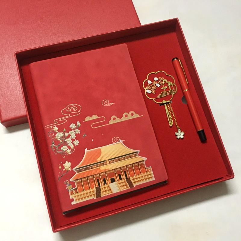 Coffret cadeau de papeterie classique premium avec logo personnalisé pour homme, carnet de notes, stylo et papeterie