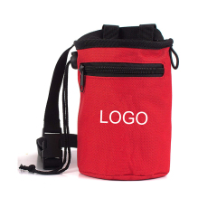 Custom logo Rock Climbing Chalk Bag for Adults with Drawstring Closure And Zipper Pocket