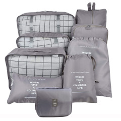 9 in 1 Travel Bag Set Lightweight Travel Luggage Organizer 9 Pcs Packing Cubes Set