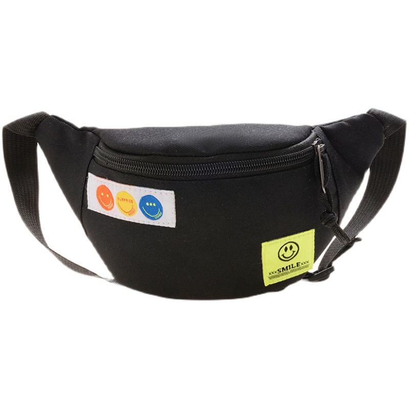 Custom Logo Printed Small Kid Cross Body Nylon Fanny Pack Waist Pouch Bag