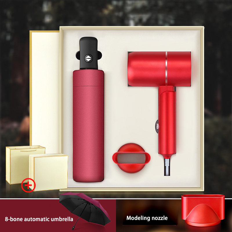 Coffret cadeau parapluie sèche-cheveux électrique, coffret cadeau d'entreprise, souvenir personnalisable