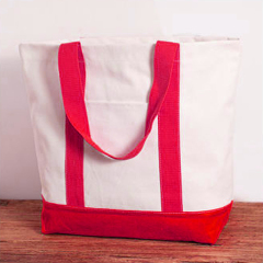 Customized logo canvas bags 12oz canvas handbag ECO friendly shopping tote bag with pocket