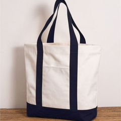 Customized logo canvas bags 12oz canvas handbag ECO friendly shopping tote bag with pocket