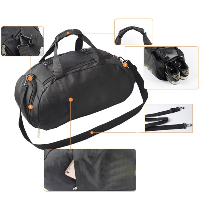 Grands sacs de sport de luxe de haute qualité pour hommes, sac de sport noir pour hommes