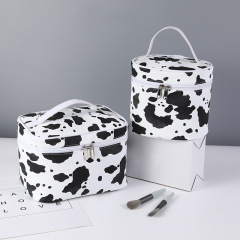High Quality PU Leather Cow Print Travel Makeup Bag Ladies Cosmetic Toiletry Bag For Women High Quality PU Leather Cow Print Travel Makeup Bag Ladies Cosmetic Toiletry Bag For Women