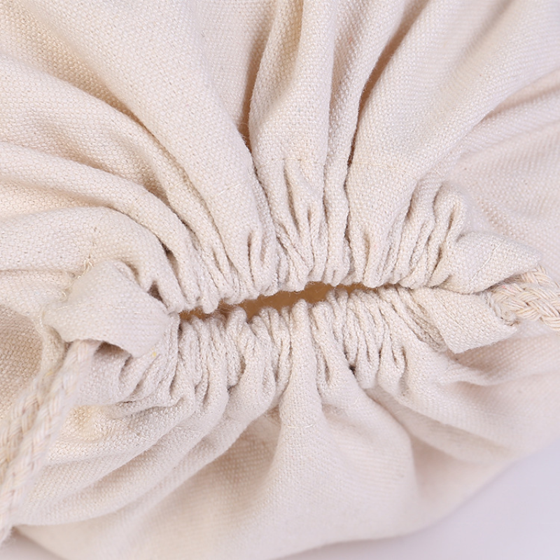 Pinghu Sinotex Promotional Custom Logo Large Cotton Canvas Shopping Bag Drawstring Backpack