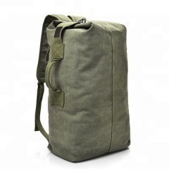 Large Capacity Durable Camping Travel Waterproof Canvas Sports Bag Rucksack Gym Hiking Backpack