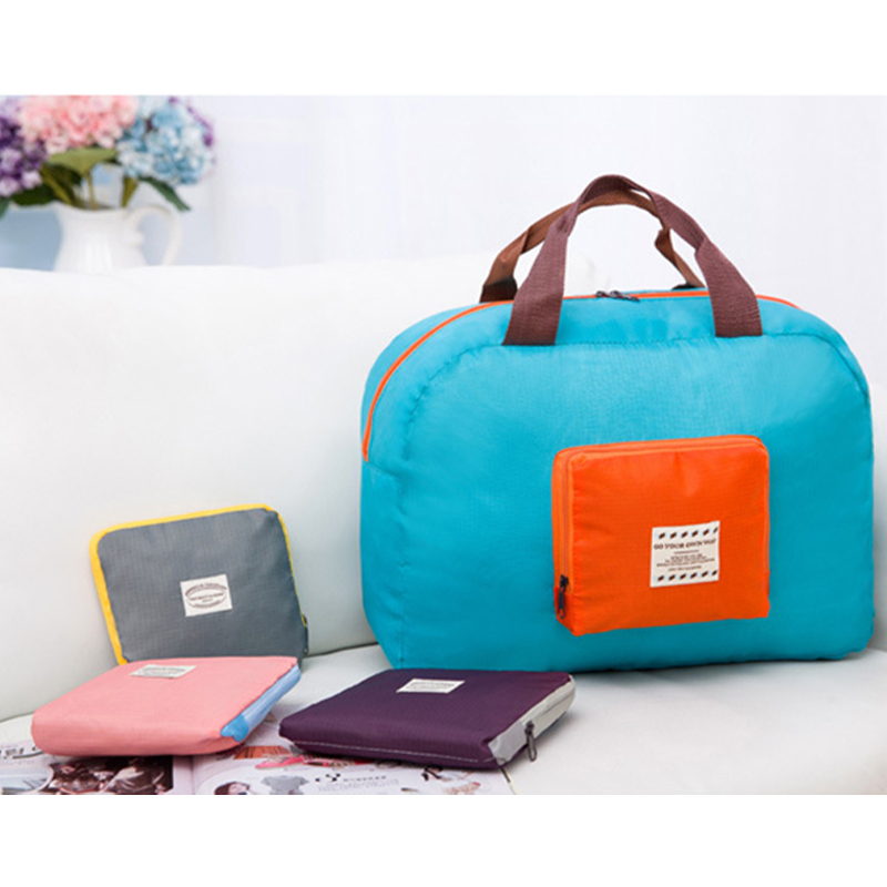 Lightweight Large Capacity Folding Nylon Travel Bags Wholesale Storage Travel Duffel Luggage Bag