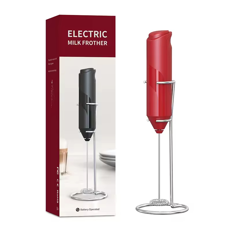 Wholesale Mini Automatic Electric Handheld Milk Frother Battery Operated Manual Beater Whisk Foam Maker Tea Coffee Plastic