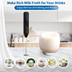 Wholesale Mini Automatic Electric Handheld Milk Frother Battery Operated Manual Beater Whisk Foam Maker Tea Coffee Plastic