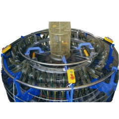 Máquina de telar circular de cuatro lanzaderas para bolsas de frutas de plástico de alta velocidad