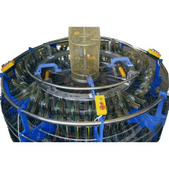 Métier à tisser circulaire en plastique à quatre navettes standard CE à haut rendement