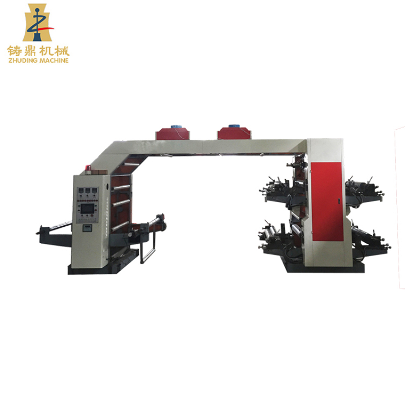 High speed PLC control 8 colors flexographic printing machine