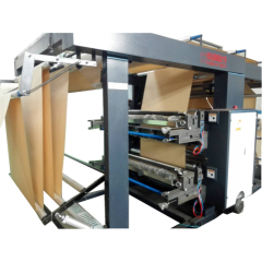 Máquina para fabricar bolsas de embalaje de cemento de papel de 4 capas y 6 colores con alimentación de rollo completamente automática