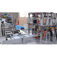 Máquina de fabricación de láminas de mascarillas de tela no tejida ultrasónica personalizada