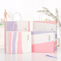 Custom print design gift kraft luxury gift bag paper