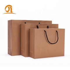 Ready made european luxury wide base paper bag for dress t-shirt packaging