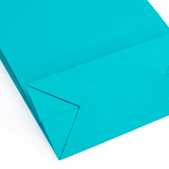 Stock Custom Luxury Bouquet Clothing Shopping Retail Blue Paper Bags With Logo Print