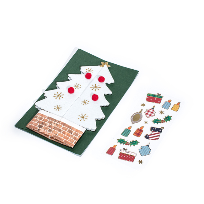 3D Christmas card pop up holiday gift greeting card suitable for Christmas card envelope