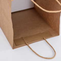 Wholesale recyclable custom printed logo brown kraft paper bag shopping bag packaging bags