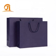 Ready made european luxury wide base paper bag for dress t-shirt packaging