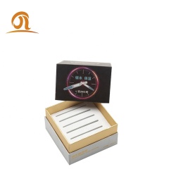 Luxury custom paper perfume Rigid cardboard box empty gift cube boxes with eva tray