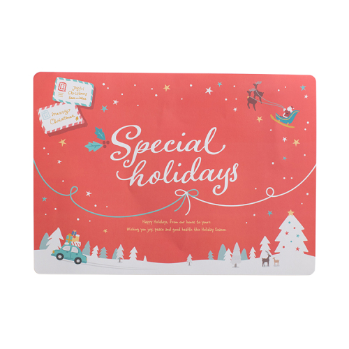 New Selling Wholesale Customized Christmas Party Paper Disposable Placemats