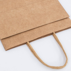 Wholesale recyclable custom printed logo brown kraft paper bag shopping bag packaging bags