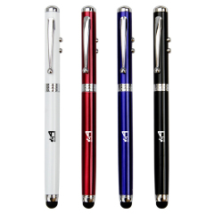 4 In 1 Metal Touch Screen Ballpoint Pen W/ Flashlight