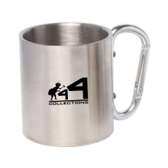 7.5 oz. Stainless Steel Double Wall Coffee Cup W/ Carabiner