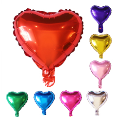 10 Inch Heart Shape Aluminum Foil Balloons