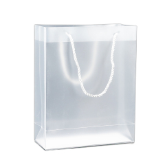 Plastic Transparent Frosted Handbag Shopping Bags