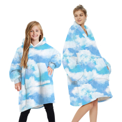Exterior Cotton Fleece Hoodie Parent-Child Pajamas