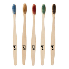 Eco- Friendly Nylon Brush Bamboo Toothbrush W/ Customized Logo