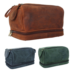 Leather Toiletry Kit Bag