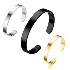 Open Cuff C-Shaped Bangle Bracelet