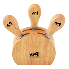 3-Piece Cheese Knife Set W/ Wood Stand