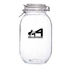 18oz Glass Sealed Jar W/ Stainless Steel Snap