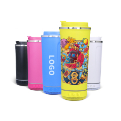 17oz Stainless Steel Vacuum Insulated Bluetooth Speaker Mug